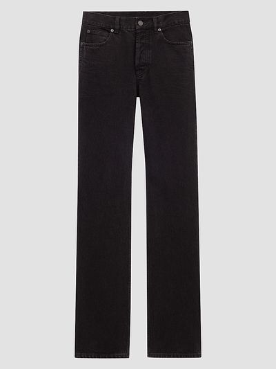 Saint Laurent Women's Nico Mid-Rise Straight Jeans