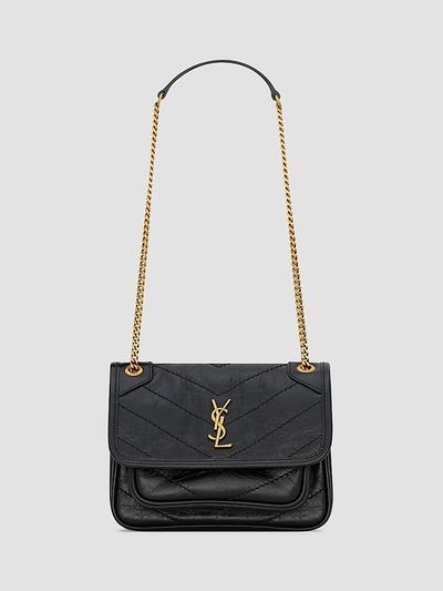 Saint Laurent Women's Niki Baby Crossbody Bag in Vintage Leather