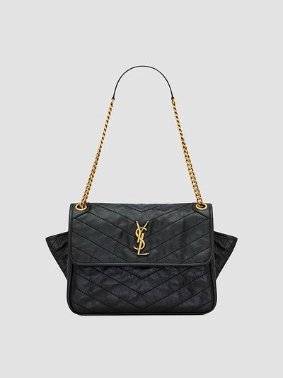 Saint Laurent Women's Niki Tripouch Shoulder Bag in Vintage Leather