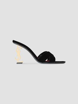 Saint Laurent Women's Opyum Mules in Velvet