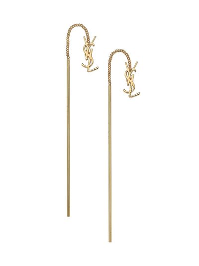 Saint Laurent Women's Opyum YSL Threader Earrings