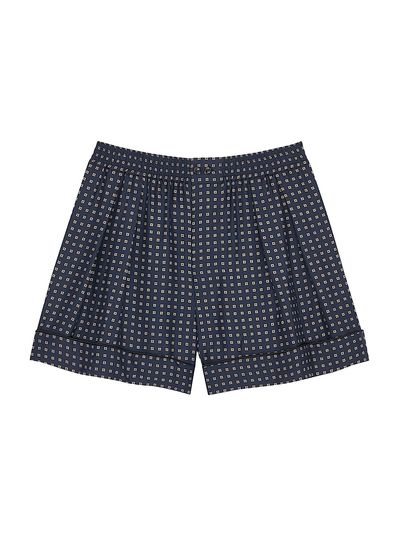 Saint Laurent Women's Pajama Shorts in Square Silk Satin