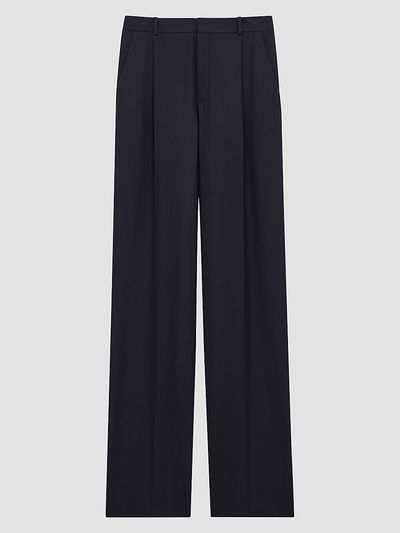 Saint Laurent Women's Pants in Grain De Poudre