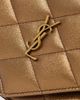 Saint Laurent Women's Paris Chain Wallet in Metallic Leather - 7