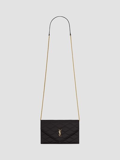 Saint Laurent Women's Paris Chain Wallet in Satin
