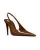 Saint Laurent Women's Patent Leather Guermantes Slingback Pumps - 2