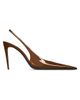 Saint Laurent Women's Patent Leather Guermantes Slingback Pumps - 4