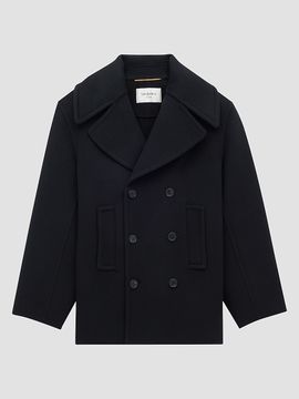 Saint Laurent Women's Peacoat in Wool