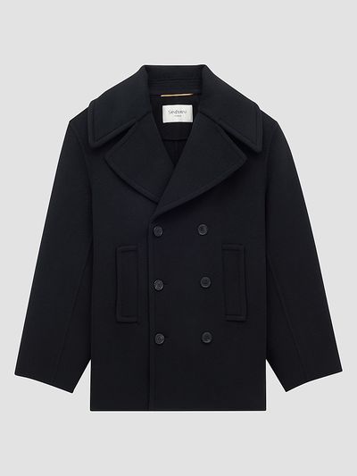 Saint Laurent Women's Peacoat in Wool