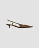 Saint Laurent Women's Secret Slingback Pumps in Leopard Grosgrain - 1