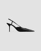 Saint Laurent Women's Slingback Pumps in Satin Crepe and Patent Leather - 1
