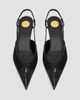 Saint Laurent Women's Slingback Pumps in Satin Crepe and Patent Leather - 3