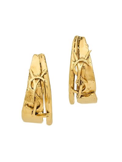 Saint Laurent Women's Small Cassandre Earrings in Metal
