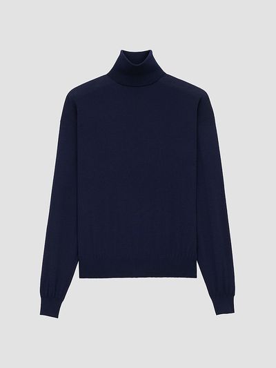 Saint Laurent Women's Turtleneck Sweater in Cashmere, Wool and Silk