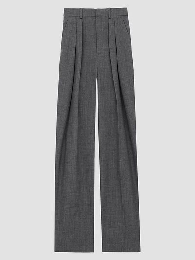 Saint Laurent Women's Wide-Leg Pants in Wool