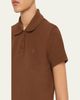 Saint Laurent YSL Cotton Pique Crop Polo Shirt - 5