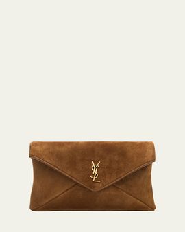 Saint Laurent YSL Envelope Bag on Chain in Suede