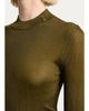 Saint Laurent YSL Mock-Neck Cote Silk Rib Sweater - 5