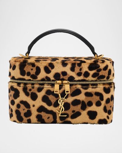 Saint Laurent YSL Vanity Bag in Leopard-Print Calf Hair