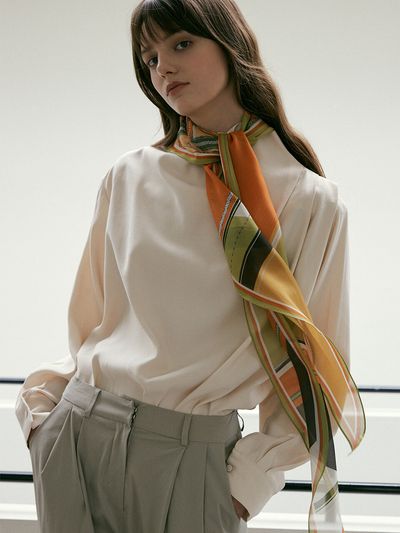 Saint Luxure Rhombus Triangle Scarf River