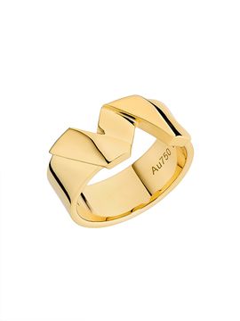 SAKS EST. 1924 Women's Helix Medium Ring 18K Yellow Gold