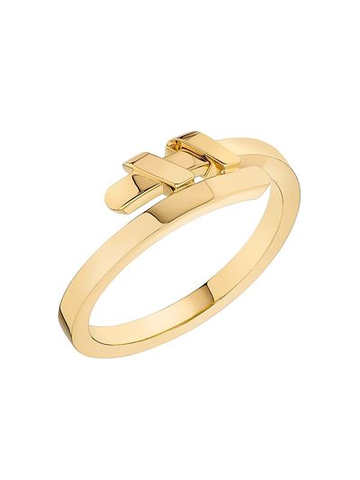 SAKS EST. 1924 Women's Helix Torque Ring 18K Yellow Gold