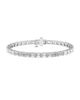 Saks Fifth Avenue Collection Women's 14K White Gold & 12 TCW Emerald-Cut Lab-Grown Diamond Tennis Bracelet - 3