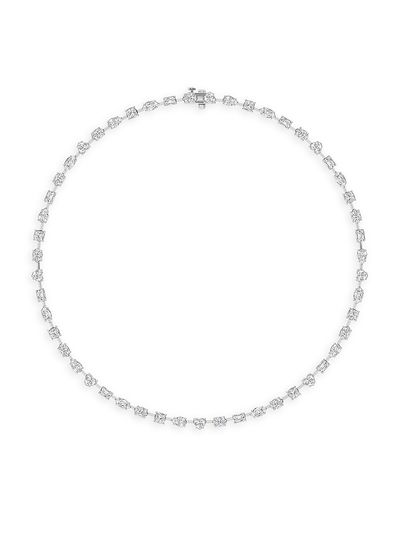 Saks Fifth Avenue Collection Women's 14K White Gold & 15.30 TCW Diamond Tennis Necklace