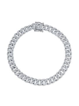 Saks Fifth Avenue Collection Women's 14K White Gold & 1.69 TCW Diamond Curb-Chain Bracelet/7"