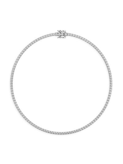 Saks Fifth Avenue Collection Women's 14K White Gold & 16 TCW Lab-Grown Diamond Tennis Necklace