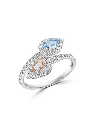 Saks Fifth Avenue Collection Women's 14K White Gold & Multi-Gemstone Bypass Ring