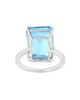 Saks Fifth Avenue Collection Women's 14K White Gold, Blue Topaz & 0.13 TCW Diamond Ring - 4