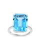 Saks Fifth Avenue Collection Women's 14K White Gold, Blue Topaz & 0.13 TCW Diamond Ring - 5