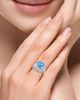 Saks Fifth Avenue Collection Women's 14K White Gold, Blue Topaz & 0.65 TCW Diamond Ring - 2