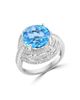 Saks Fifth Avenue Collection Women's 14K White Gold, Blue Topaz & 0.65 TCW Diamond Ring - 3