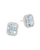 Saks Fifth Avenue Collection Women's 14K White Gold, Diamond & Aquamarine Earrings - 3