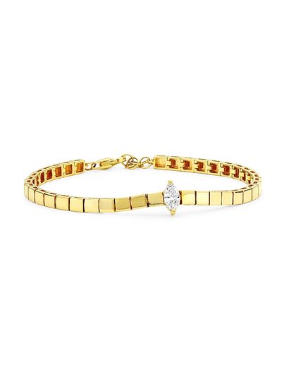 Saks Fifth Avenue Collection Women's 14K Yellow Gold & 0.328 TCW Diamond Tile Bracelet