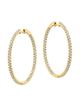 Saks Fifth Avenue Collection Women's 14K Yellow Gold & 1.5 TCW Diamond Inside-Out Hoop Earrings - 4