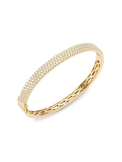 Saks Fifth Avenue Collection Women's 14K Yellow Gold & 2.35 TCW Diamond Bangle