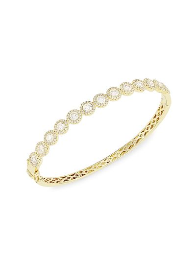 Saks Fifth Avenue Collection Women's 14K Yellow Gold & 3.17 TCW Diamond Bangle
