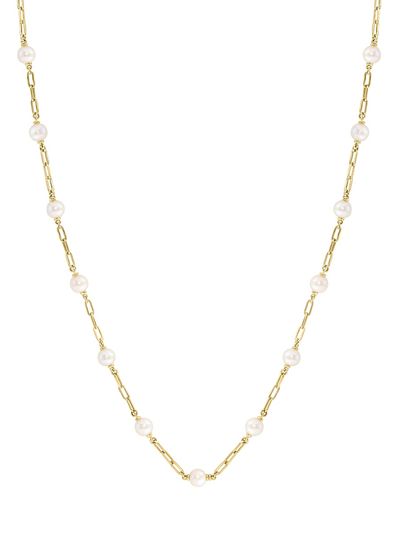 Saks Fifth Avenue Collection Women's 14K Yellow Gold & Freshwater Pearl Station Necklace