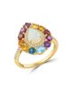 Saks Fifth Avenue Collection Women's 14K Yellow Gold & Multi-Gemstone Halo Ring - 6