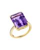 Saks Fifth Avenue Collection Women's 14K Yellow Gold, Amethyst & 0.13 TCW Diamond Ring - 2
