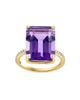 Saks Fifth Avenue Collection Women's 14K Yellow Gold, Amethyst & 0.13 TCW Diamond Ring - 5