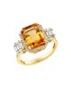 Saks Fifth Avenue Collection Women's 14K Yellow Gold, Citrine & 0.43 TCW Diamond Ring - 3