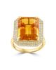 Saks Fifth Avenue Collection Women's 14K Yellow Gold, Citrine & 0.46 TCW Diamond Halo Ring - 3