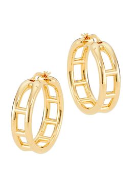 Saks Fifth Avenue Collection Women's 14K Yellow Gold Double-Row Hoop Earrings