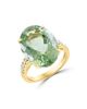 Saks Fifth Avenue Collection Women's 14K Yellow Gold, Green Amethyst & 0.20 TCW Diamond Ring - 1