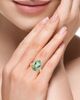 Saks Fifth Avenue Collection Women's 14K Yellow Gold, Green Amethyst & 0.20 TCW Diamond Ring - 2