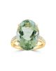 Saks Fifth Avenue Collection Women's 14K Yellow Gold, Green Amethyst & 0.20 TCW Diamond Ring - 3